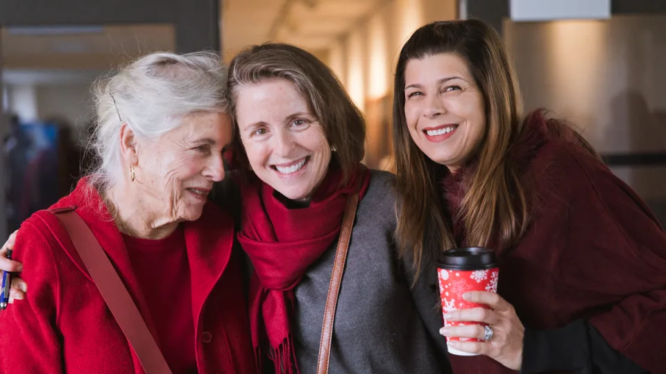 Multi-generational women laughing and posing for a photo at Blue Oaks Church