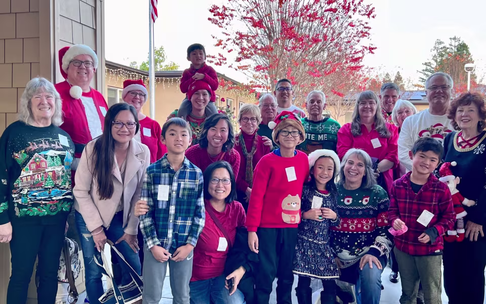 Volunteers from Blue Oaks Church in Pleasanton, CA singing Christmas carols at local senior centers