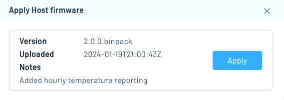 Applying host firmware in Notehub