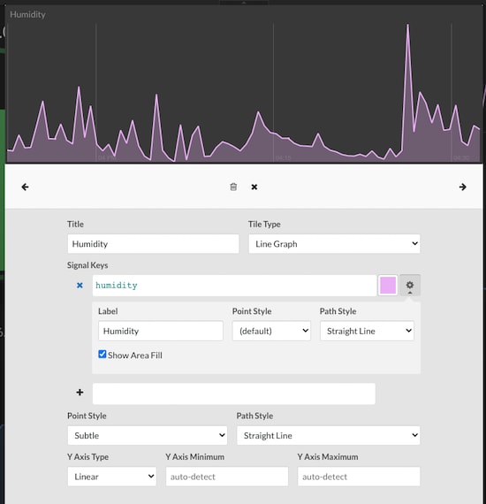 edit the humidity tile
