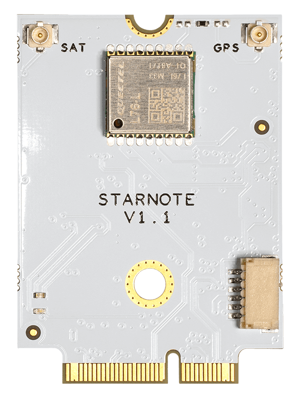 Back of Starnote for Skylo