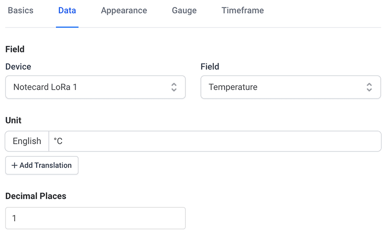 add widget to datacake dashboard