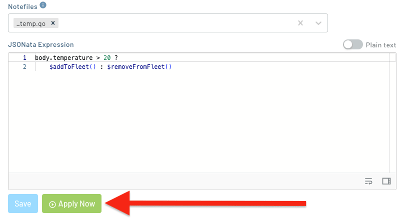 A fleet's apply now button