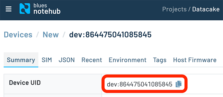 notehub device uid