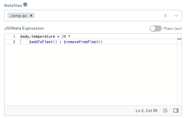 An example high temp smart fleet