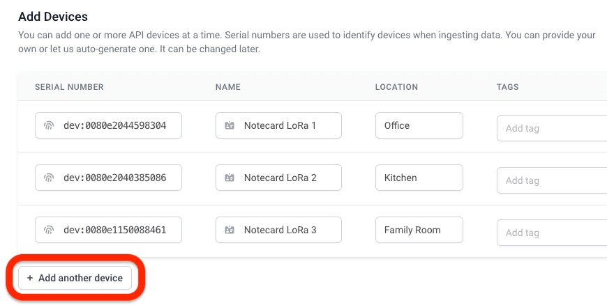 datacake add another device