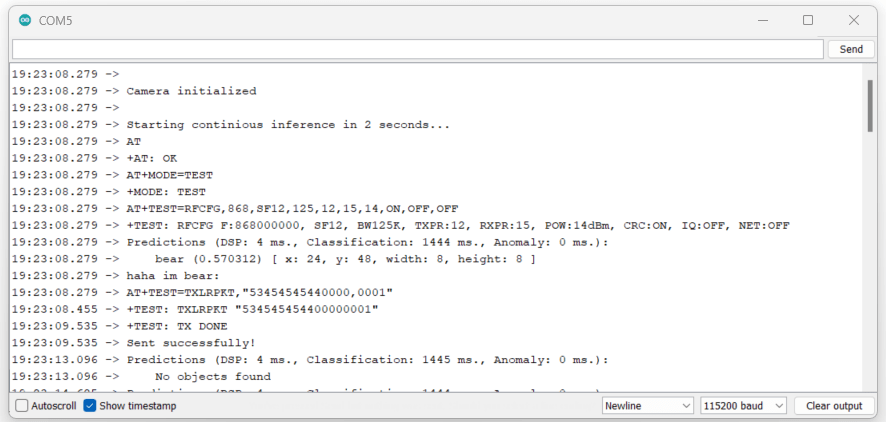 Arduino serial monitor output