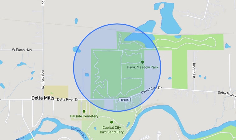 An example of a geofence