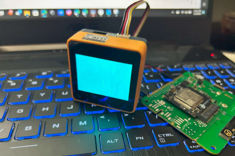 The background color change on the hardware