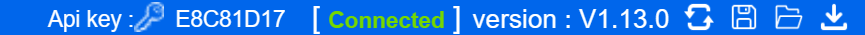 UIFlow status bar with device connected