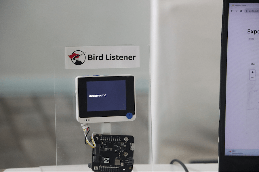 The bird listener hardware in action