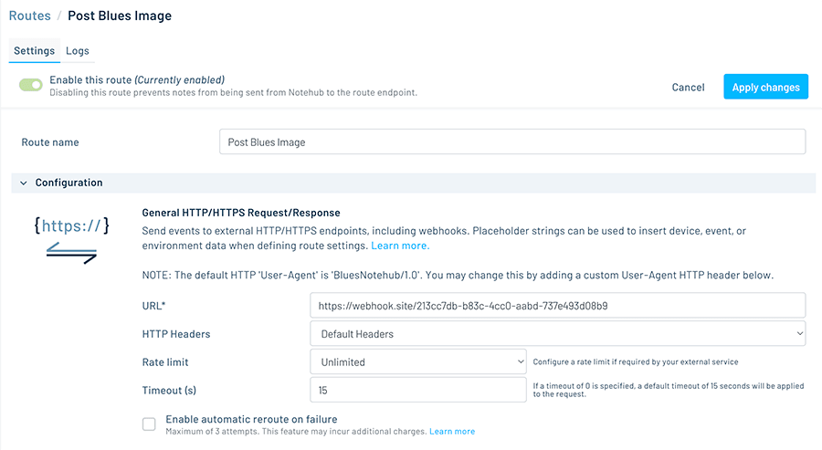 configure https route