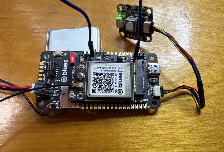 The assembled Notecarrier CX demo hardware