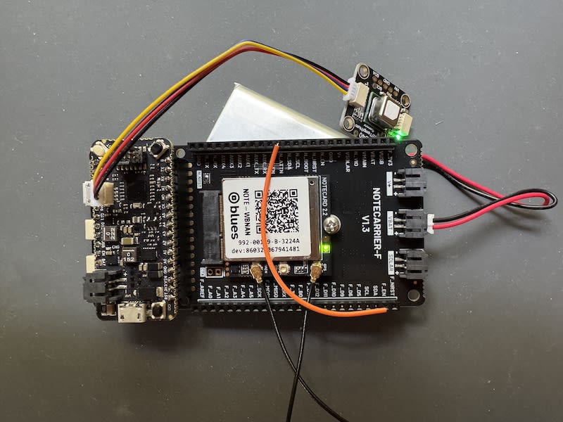The assembled demo hardware