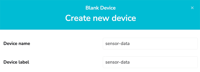 provide ubidots device name and label