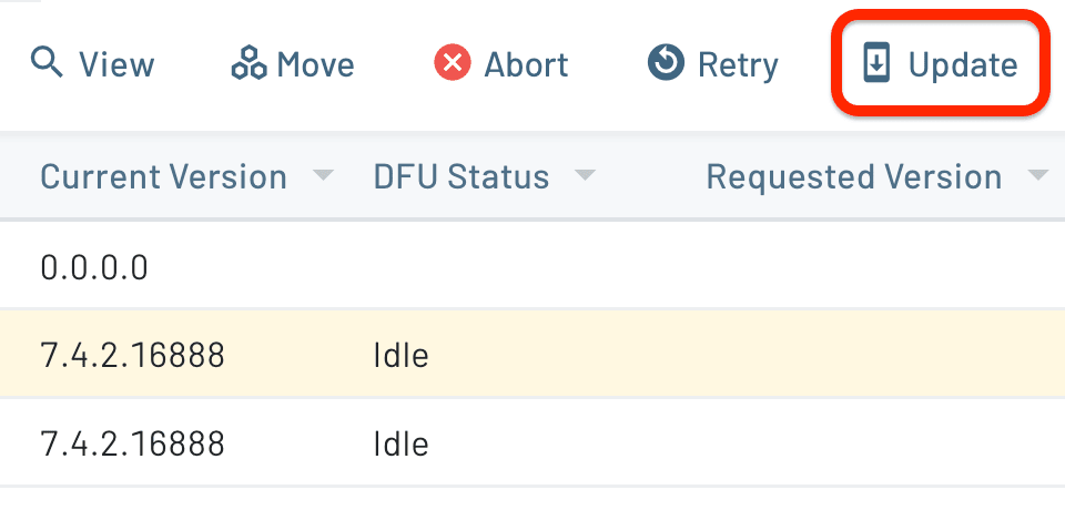Update option