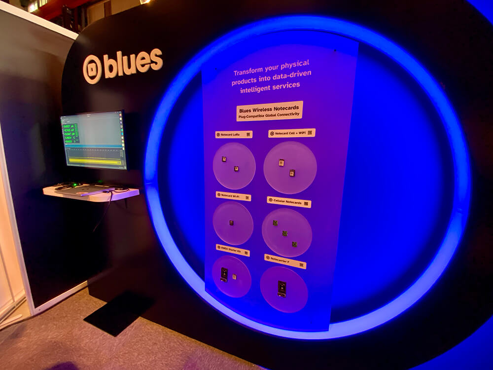 blues booth at the things conference