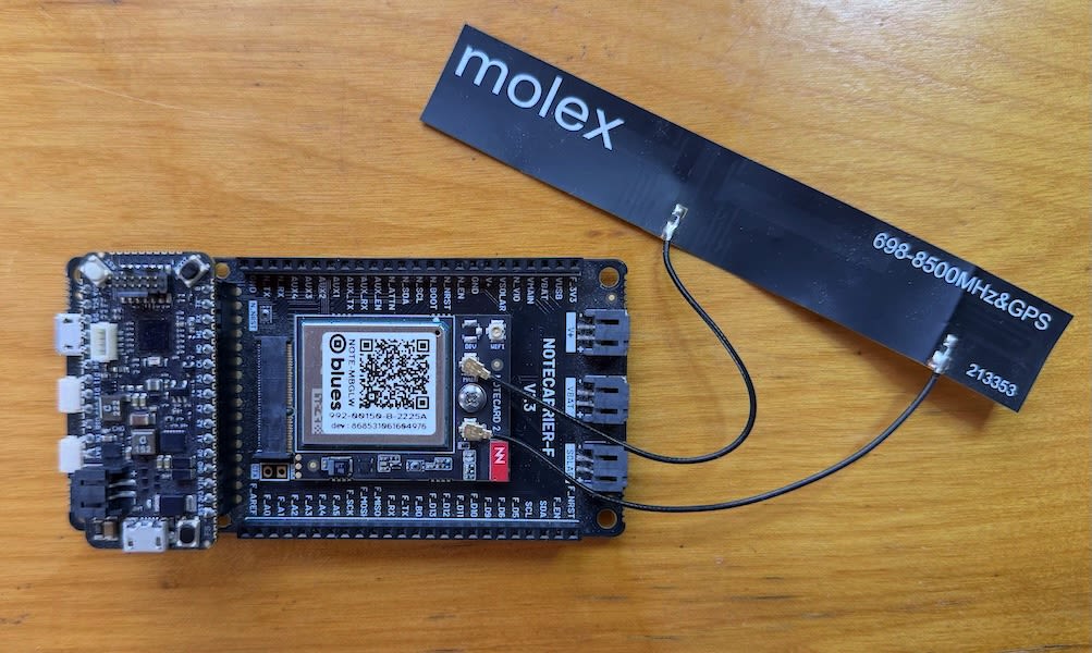 The Swan connected to a Notecarrier F