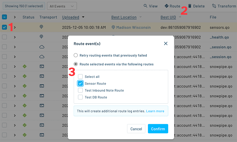 manually route notes
