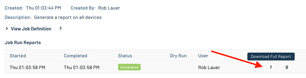 download batch job report