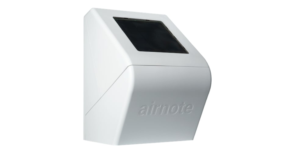 A mounted Airnote device