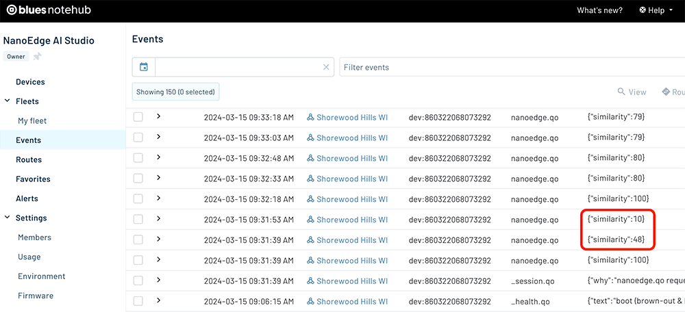 possible anomaly spotted in notehub