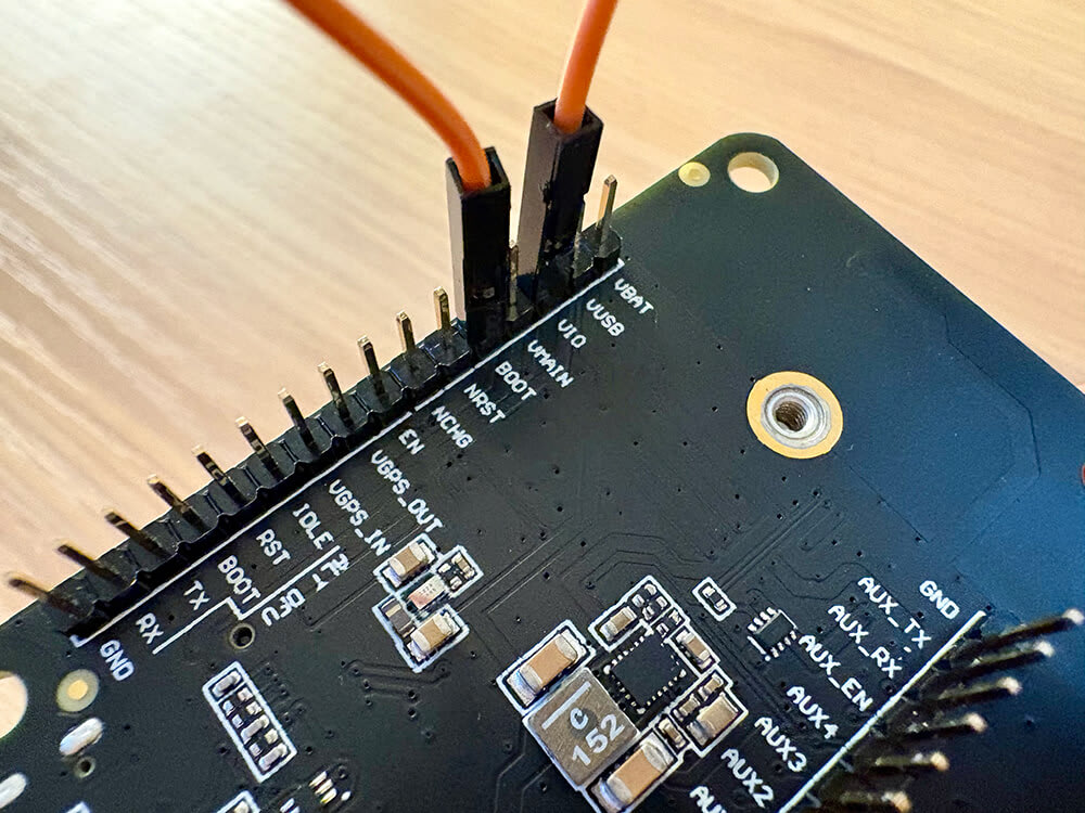 jumper wire bridging boot and vio pins