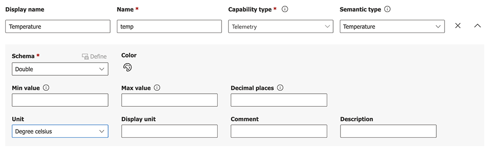 add temperature telemetry to model