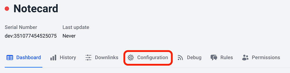 datacake device configuration