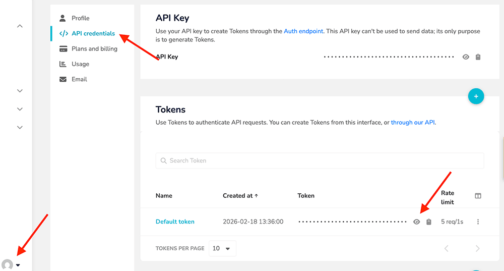 ubidots default token