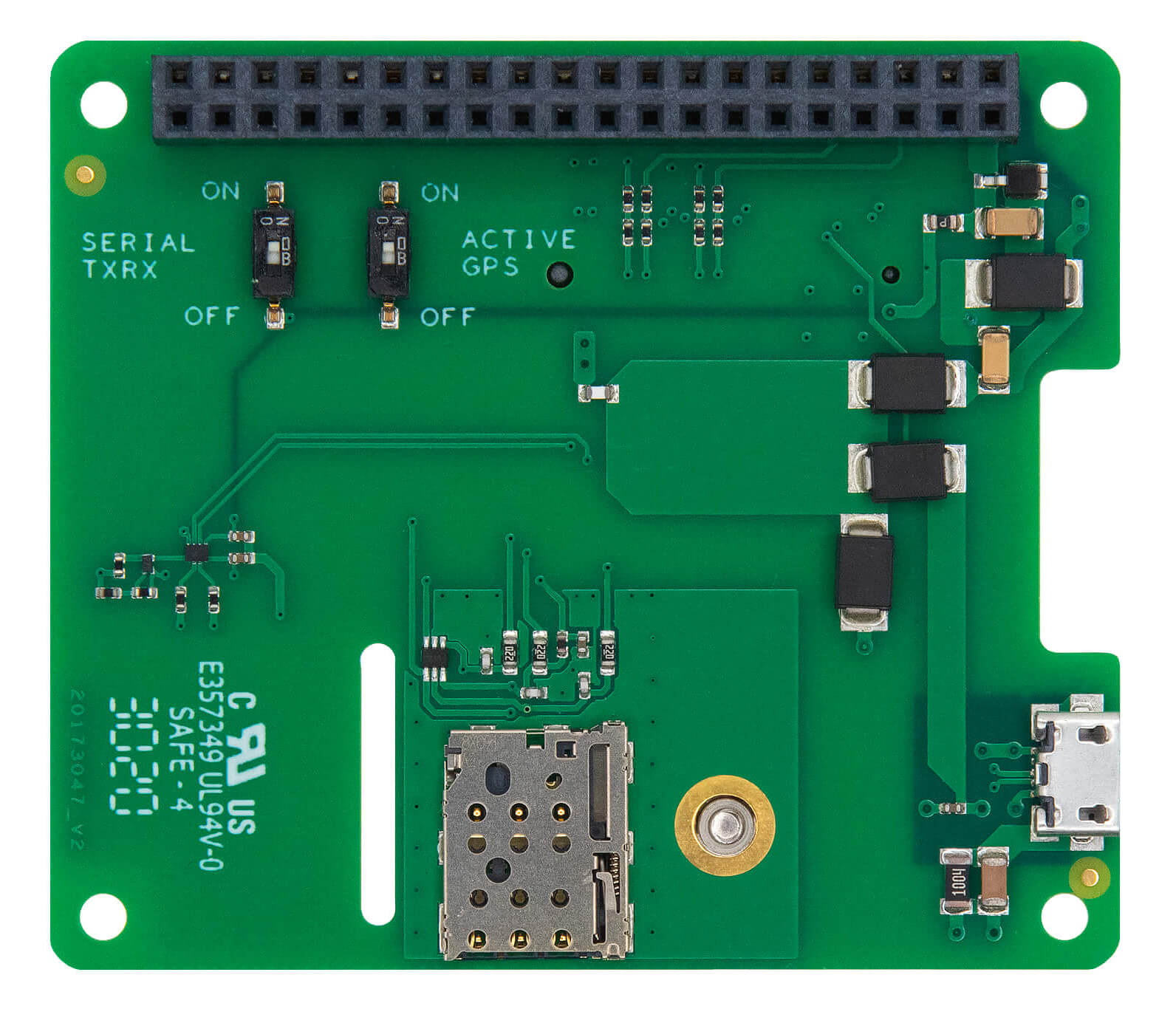 Notecarrier Pi v1.0 (back)