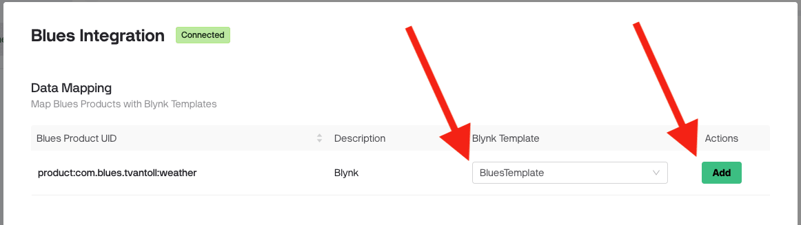 Add button in Blynk