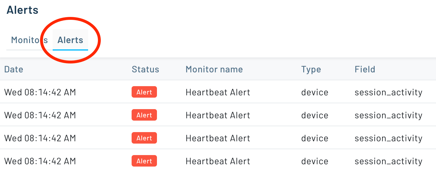 alert monitor logs