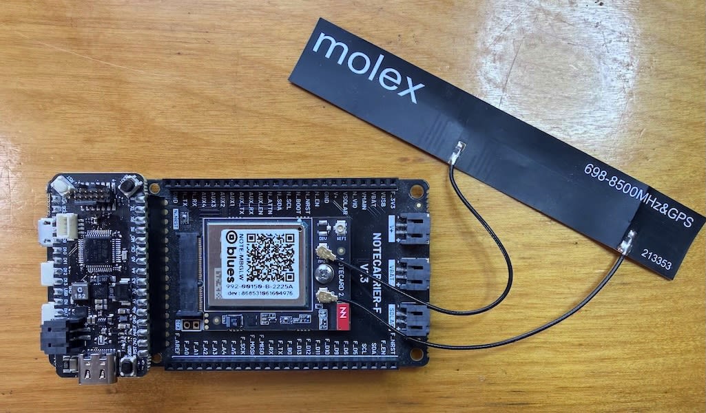 The Cygnet connected to a Notecarrier F