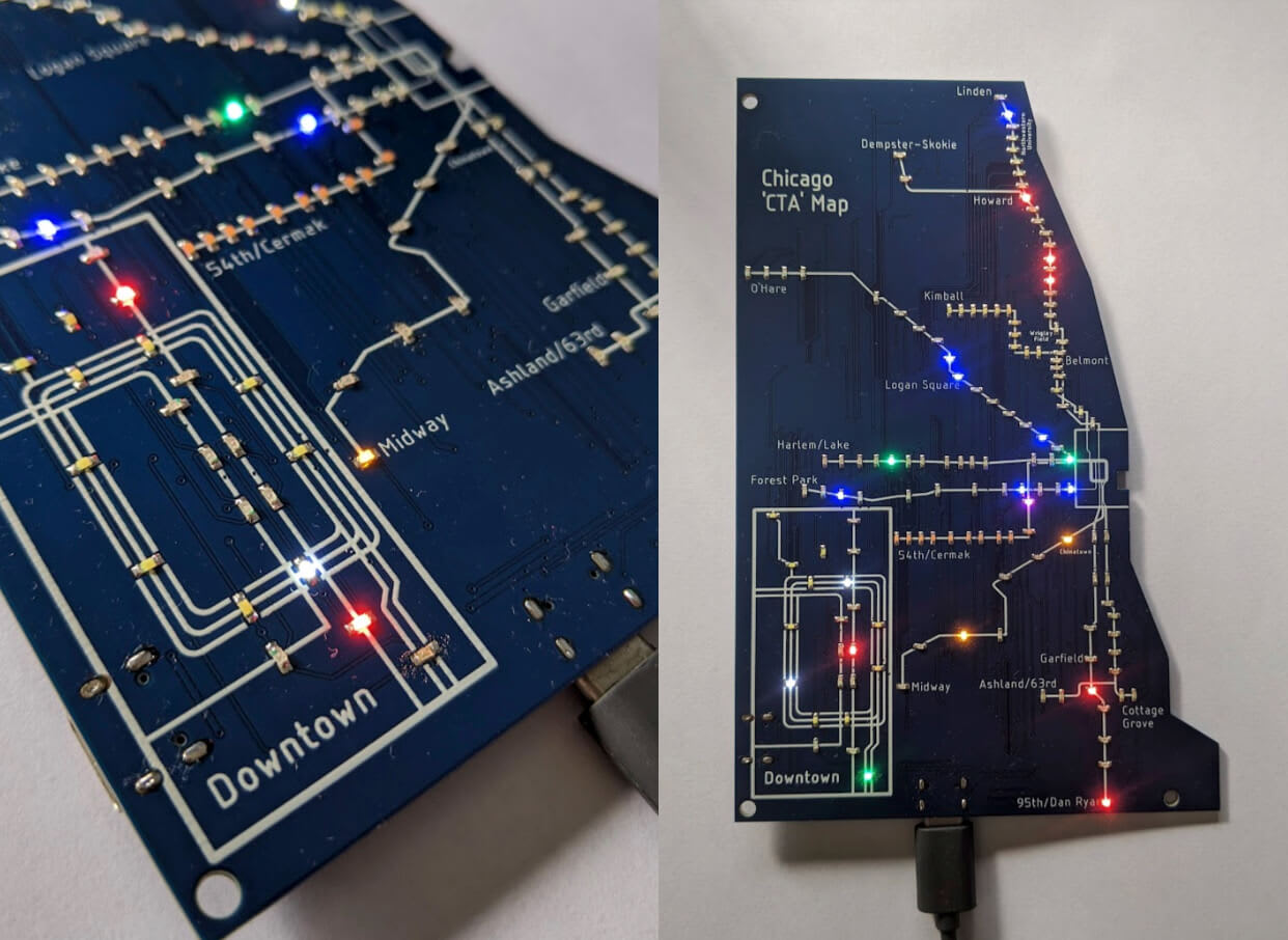 Chicago CTA PCB board