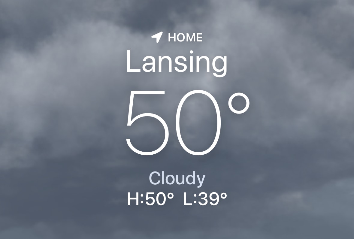 The weather in Lansing