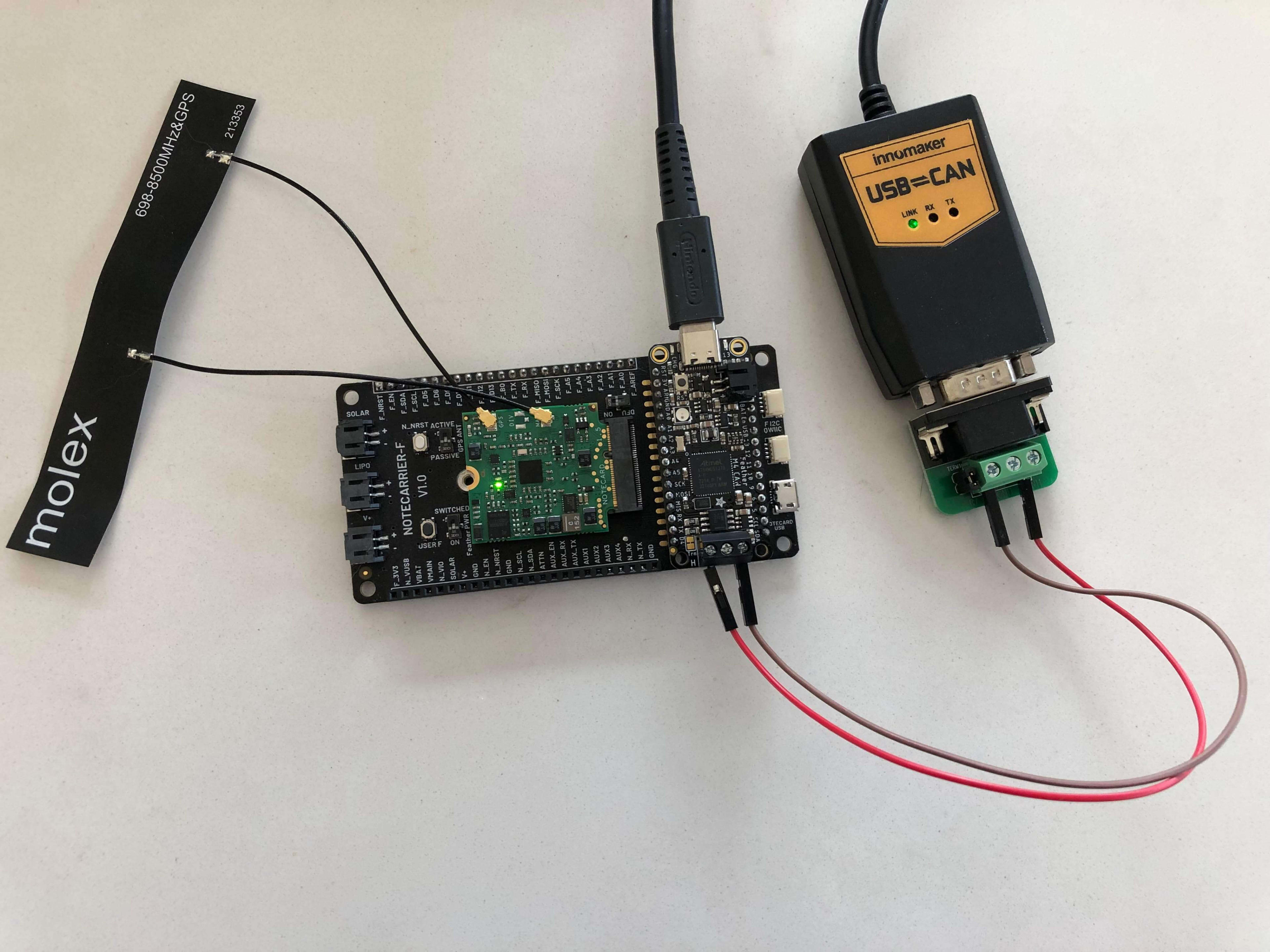 CAN bus hardware example