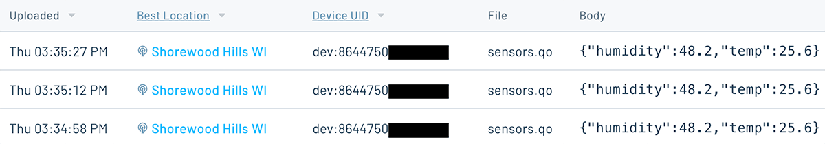 mock sensor data in notehub