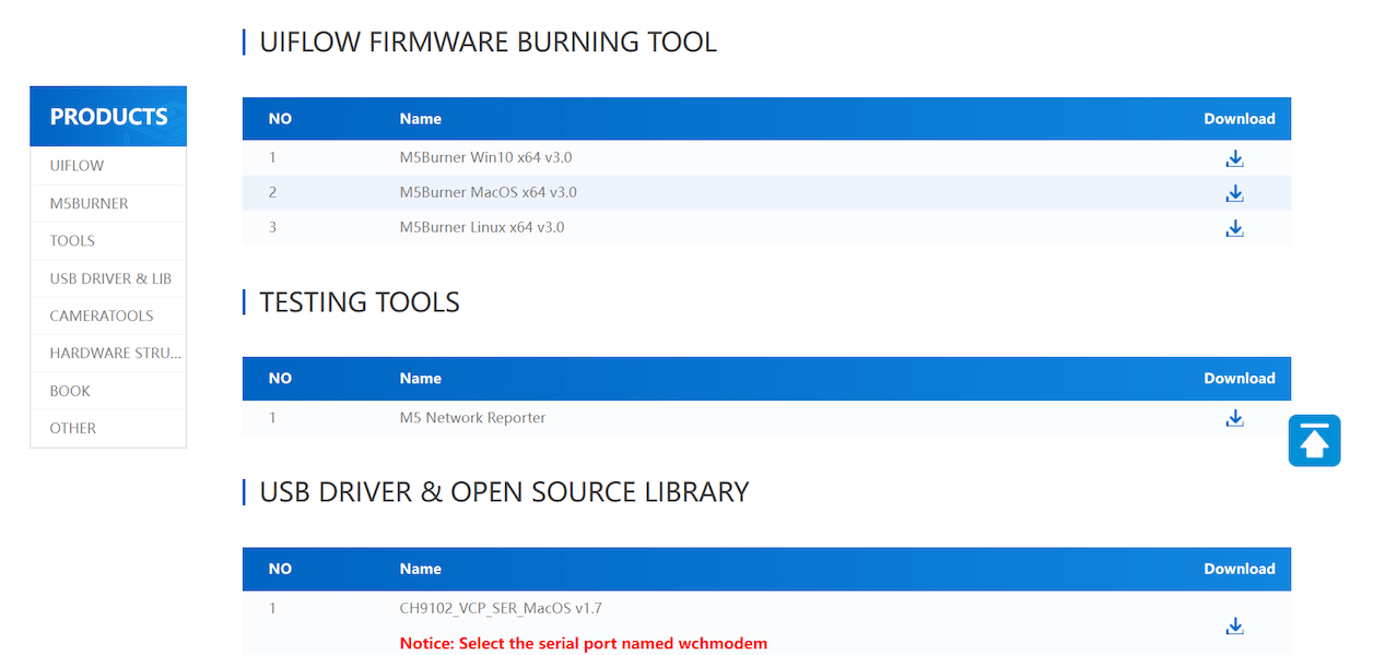 The M5Burner firmware burning tool