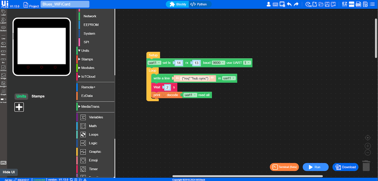 UIFlow simple block program