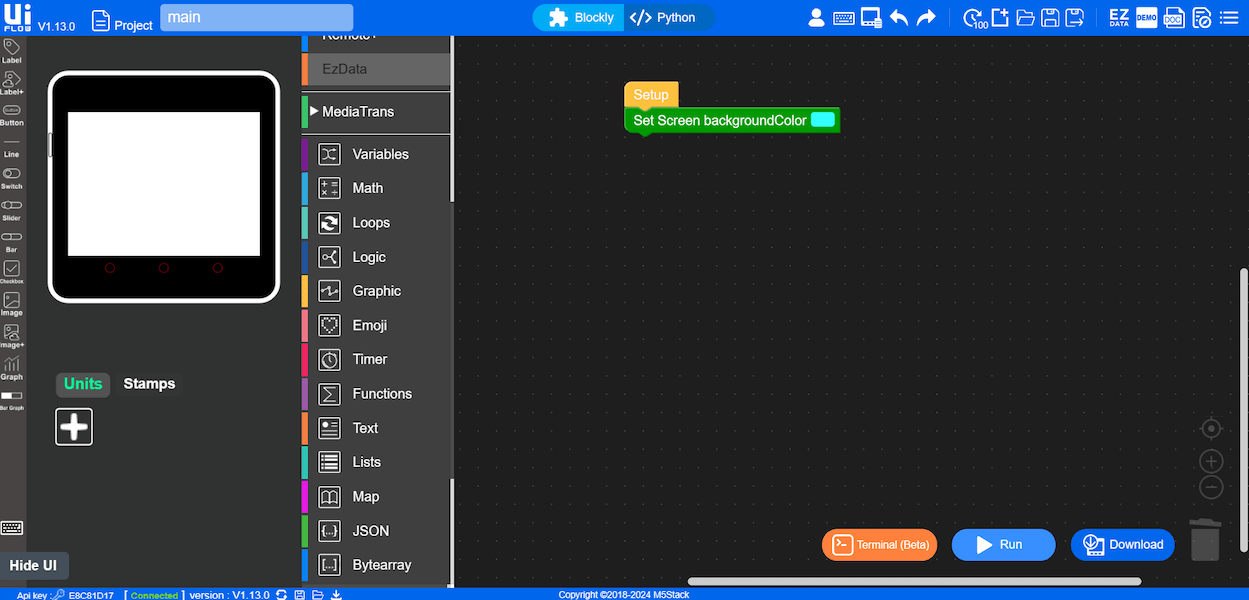 UIFlow simple program