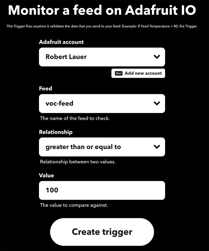 ifttt adafruit io monitor