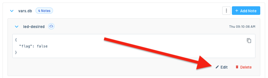 Editing vars.db Notes in Notehub