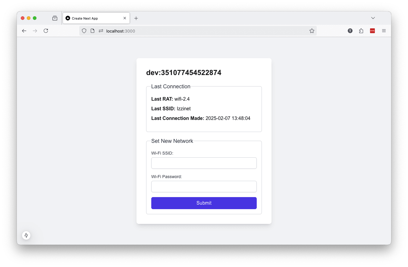 Example web application for managing WiFi networks