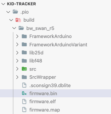 Firmware location in PlatformIO