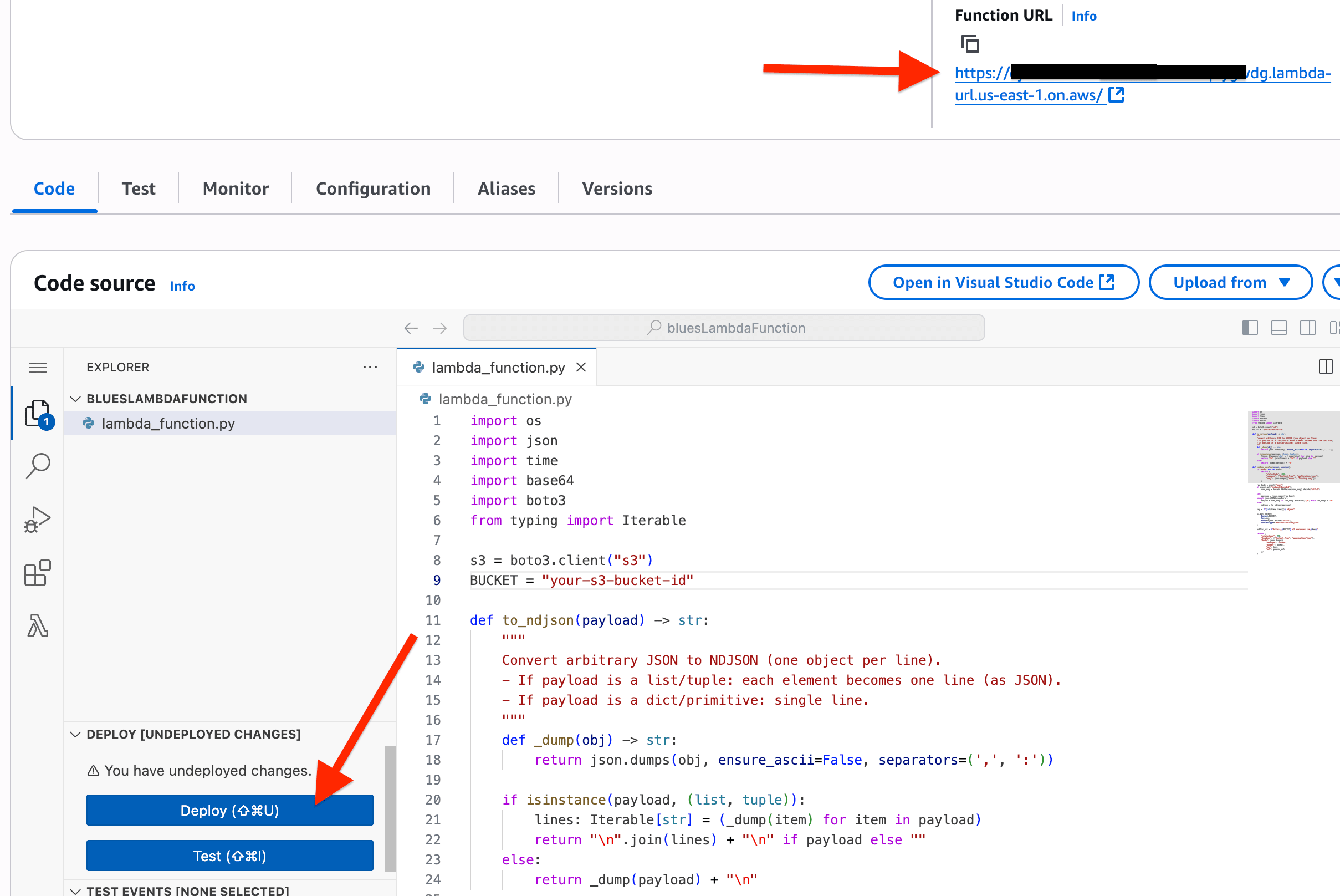 lambda function deploy