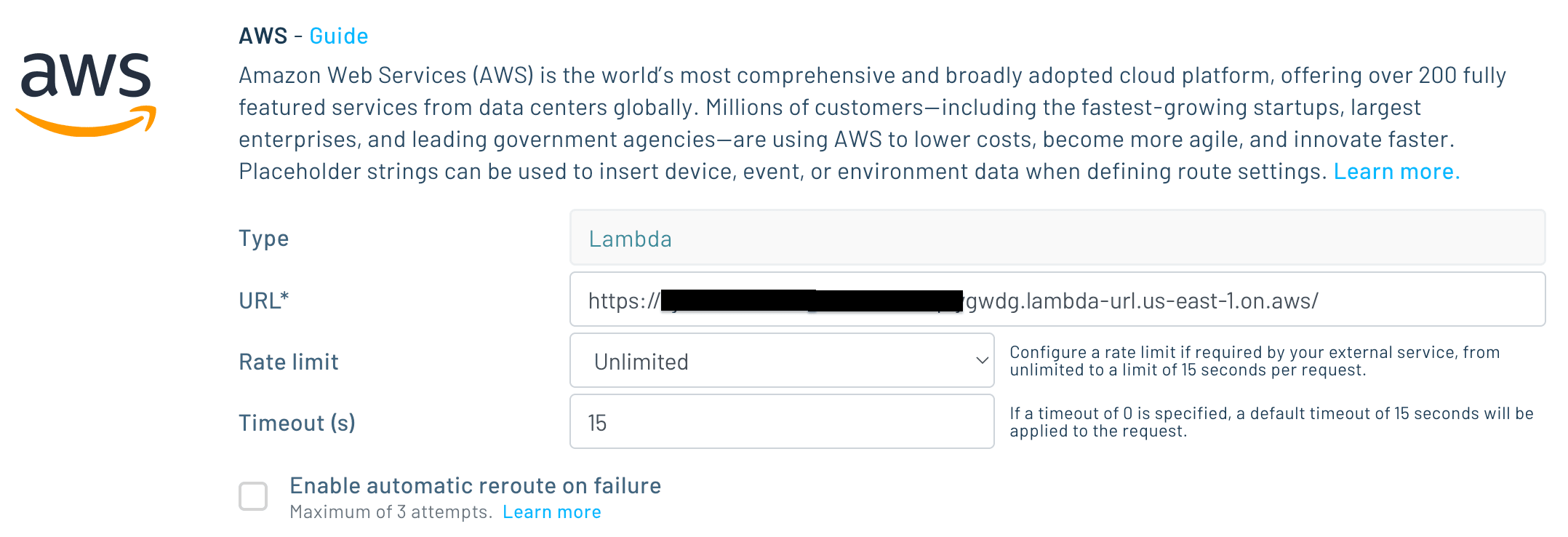 aws route configuration