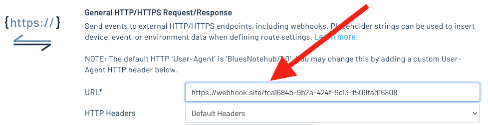 url for notehub route