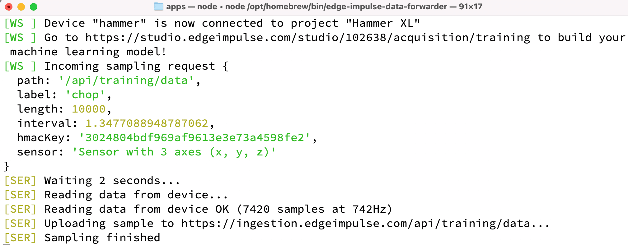 SDK terminal view