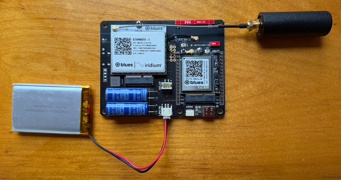 A Starnote for Iridium and LiPo in a Notecarrier XI